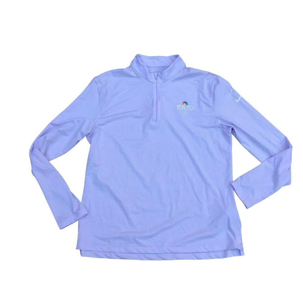 Nike Dri-Fit 2020 Tokyo Olympics 1/4 Zip Shirt Women's LG Purple Long Sleeve​​​​